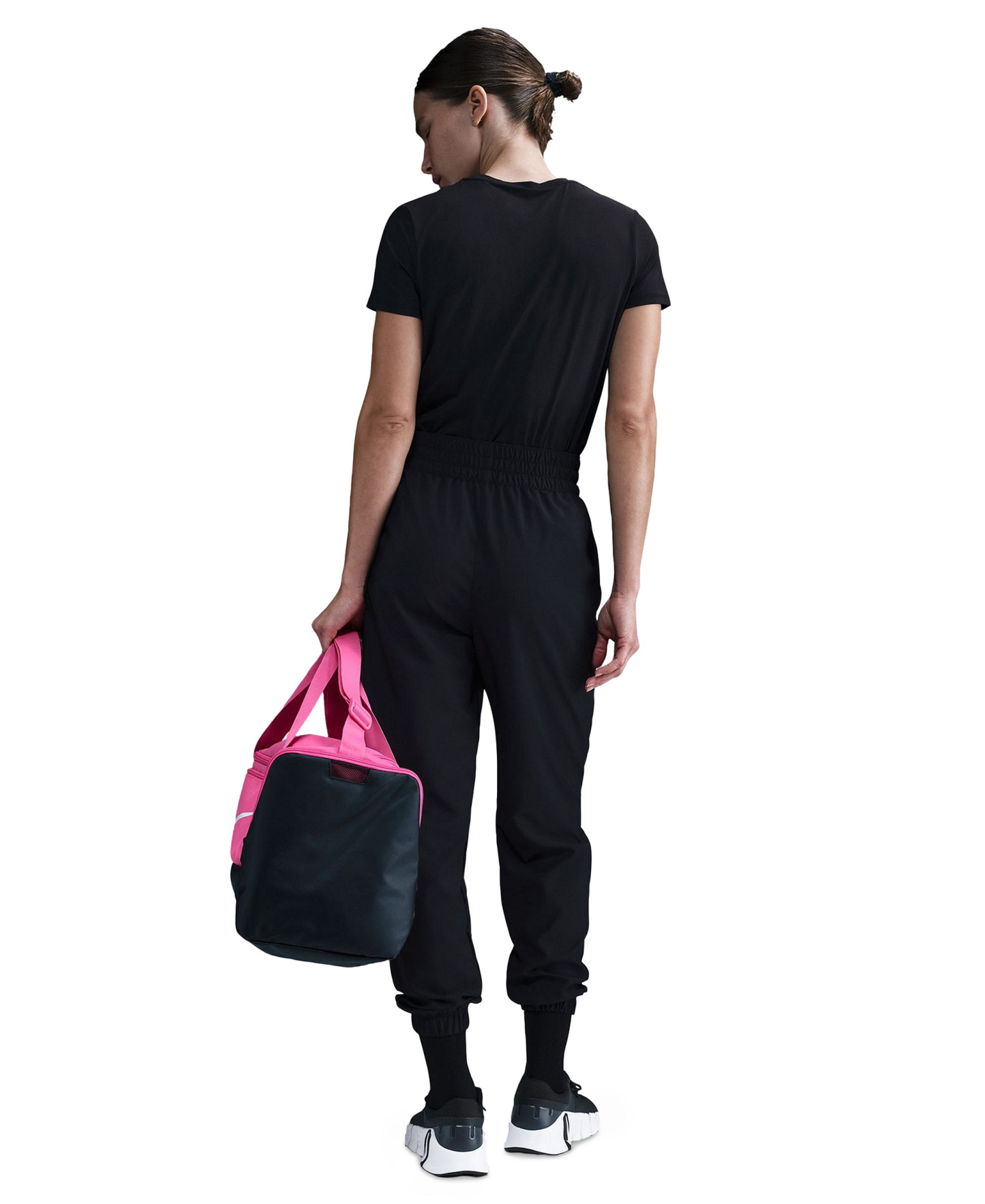 Nike Women's One Dri-FIT Woven High-Rise 7/8 Joggers - Black/Black