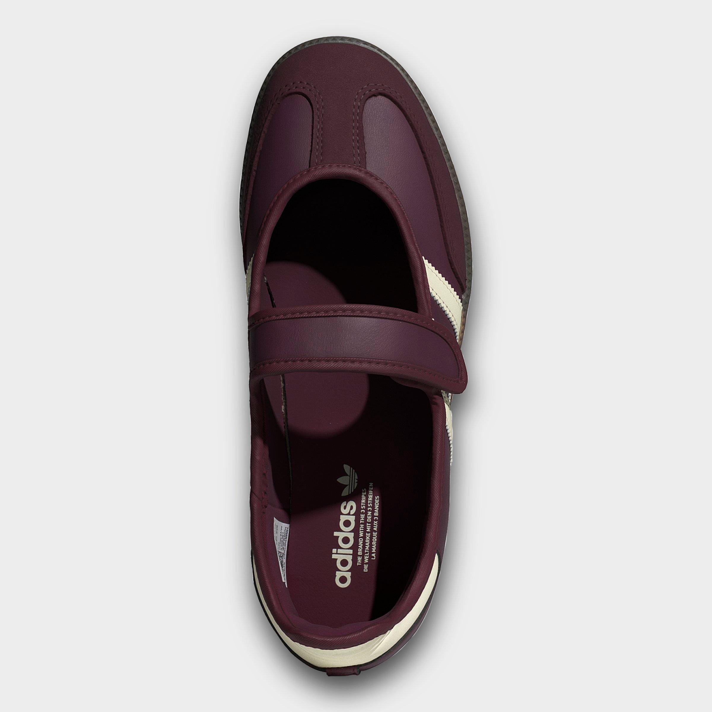 Women's adidas Originals Samba Jane Casual Shoes - Part 1 - Maroon/Cream White/Gold Metallic - Top view