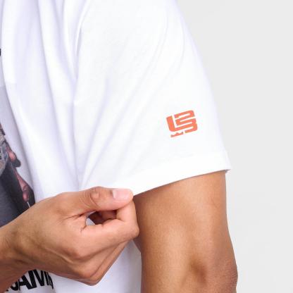 Men's Nithtke LeBron Shoe Bag Graphic Basketball T-Shirt - White