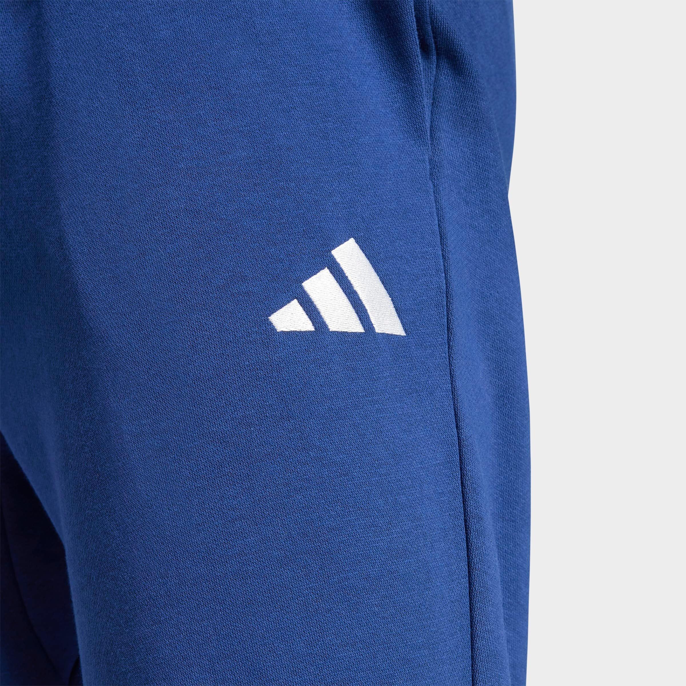 Men's adidas Essentials Feelcozy Fleece Jogger Pants - Dark Blue/White