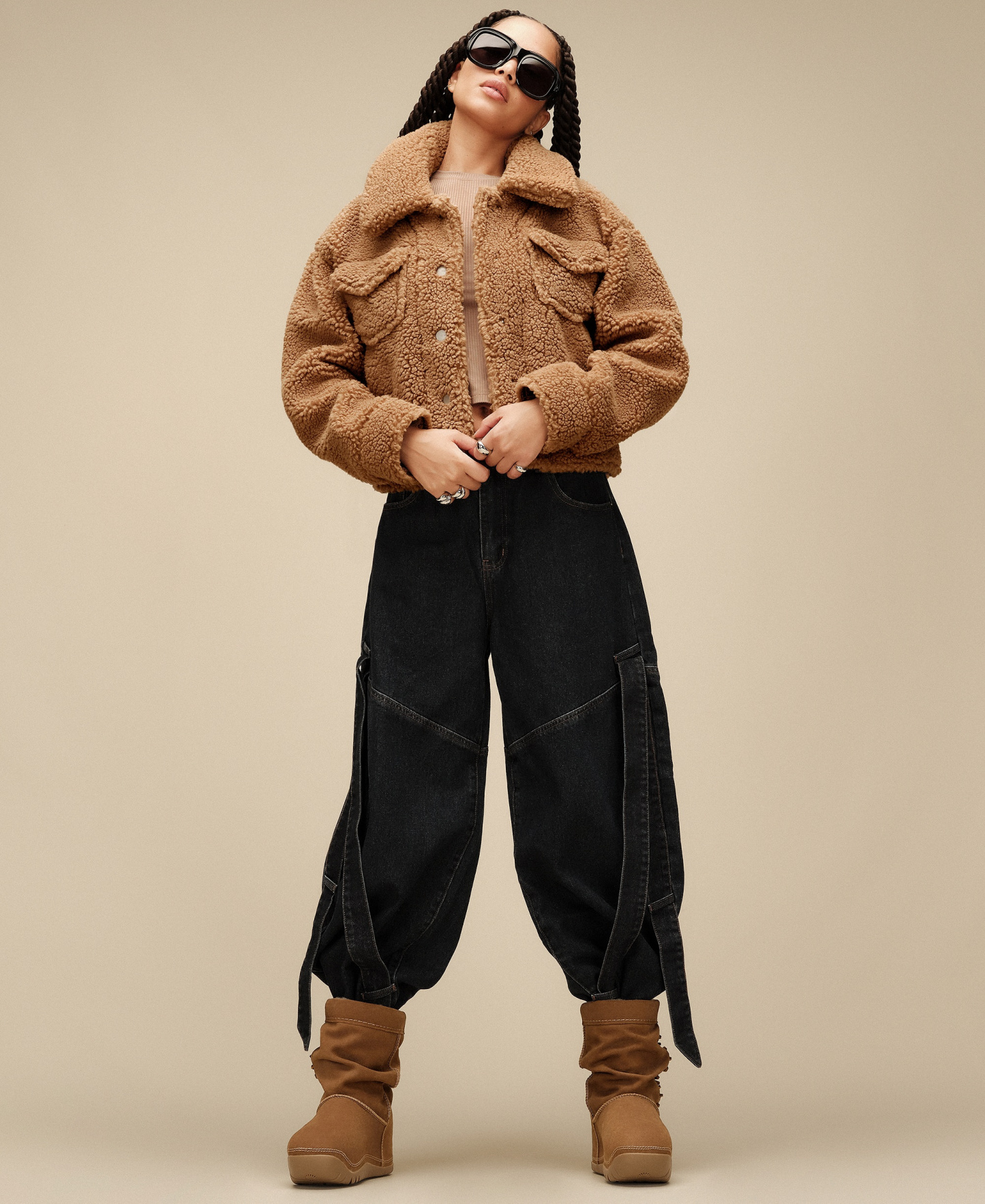 UGG Women's Frankie Collared Neck Short Trucker Jacket - Chestnut