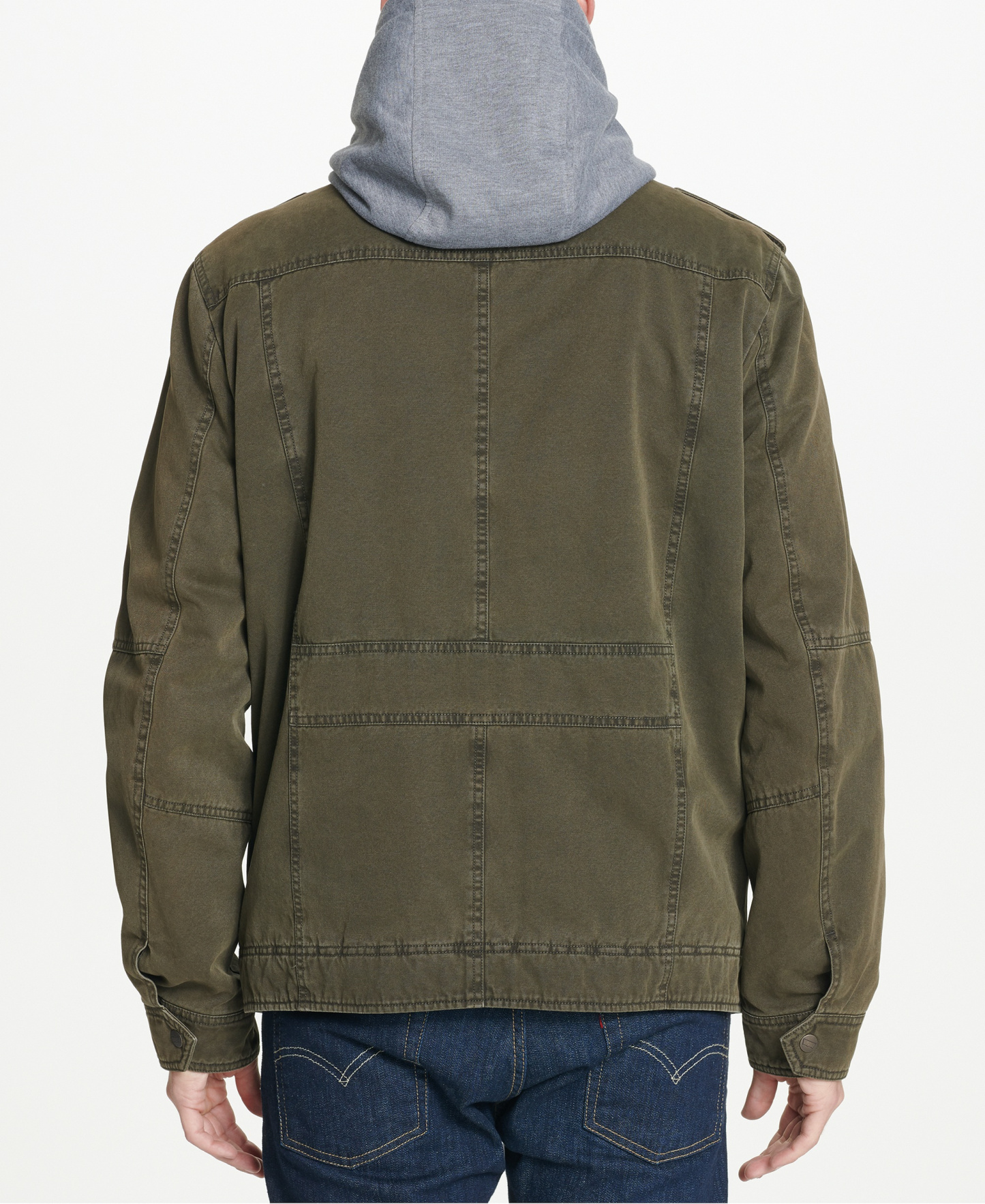 Levi's Men's Two Pocket Hooded Trucker Jacket - Olive