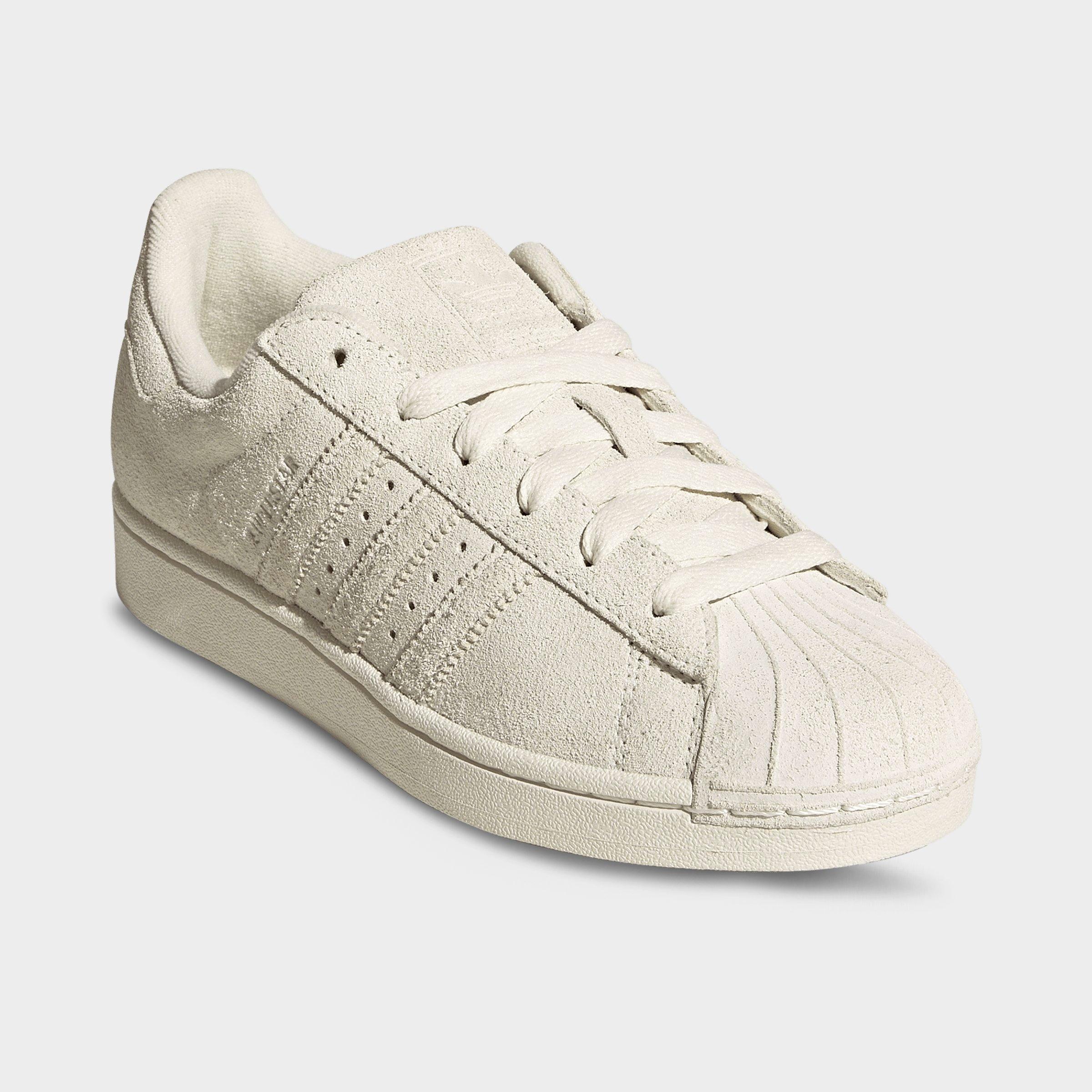 Women's adidas Originals Superstar II Casual Shoes - Off White/Off White/Grey Two - Both shoes facing left