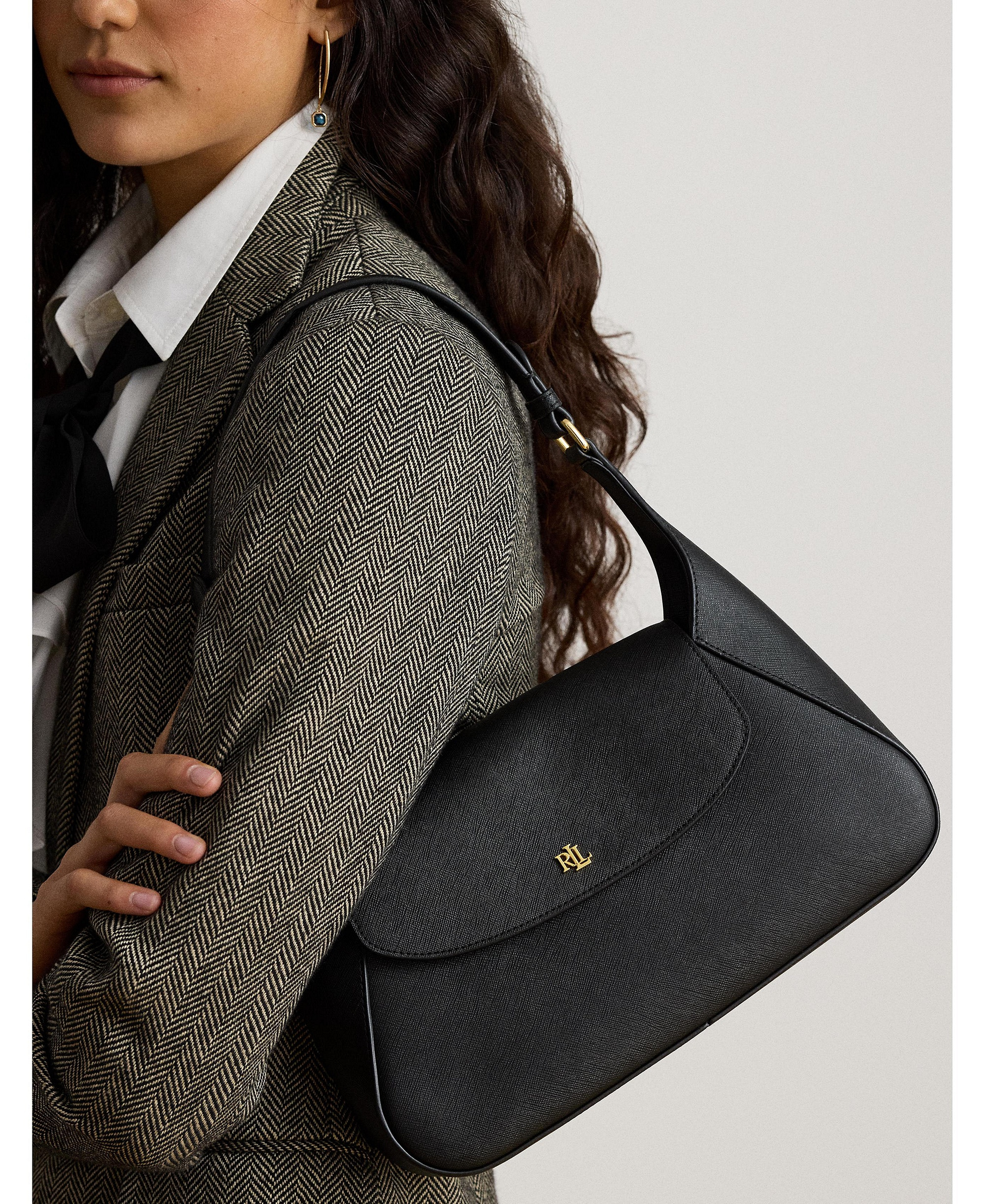 Lauren Ralph Lauren Schylar Small Slim Shoulder Bag - Black