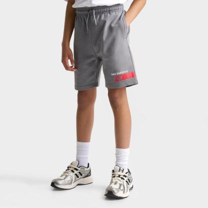 Big Kids' New Balance Players French Terry Shorts - Slate Grey - view 1