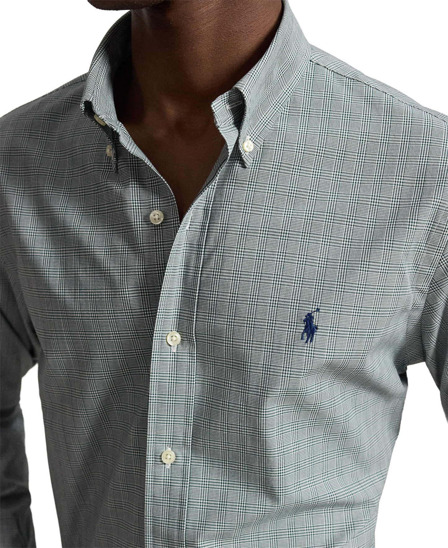 Polo Ralph Lauren Men's Stretch Poplin Shirt - Moss Agate Multi