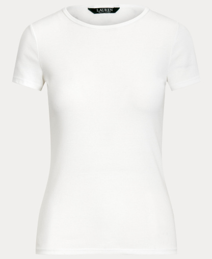 Lauren Ralph Lauren Stretch Knit T-Shirt - White