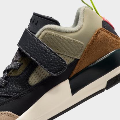 Little Kids' Jordan Spizike Low Casual Shoes - Anthracite/Light Wild Mango/Cargo Khaki/Spruce Fog - view 3