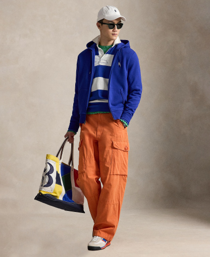 Polo Ralph Lauren Men's Double-Knit Full-Zip Hoodie - Classic Azure