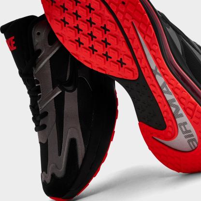 Men's Nithtke Air Max Metro Casual Shoes - Black/Metallic Dark Grey/Bright Crimson/Black - Detail shot