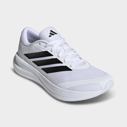 Men's adidas Runfalcon 6 Cloudfoam Running Shoes - Cloud White/Core Black/Grey - Both shoes facing left