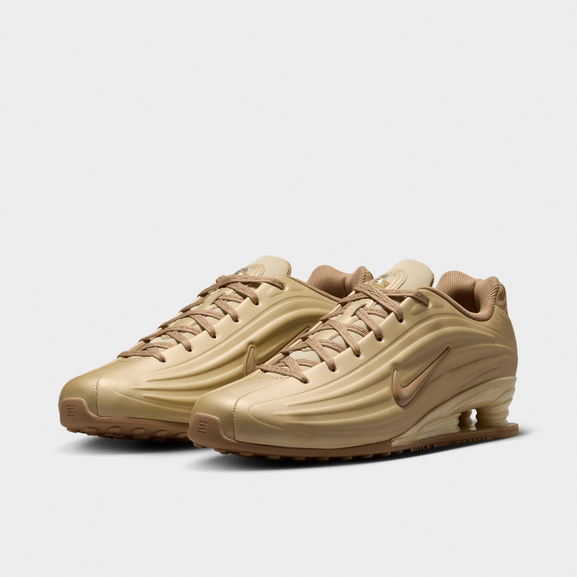 Women's Nithtke Shox Z Casual Shoes - Part 1 - Light Khaki/Metallic Gold/British Khaki - Both shoes facing left
