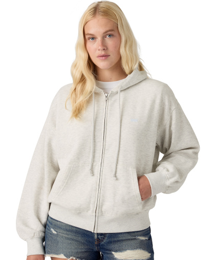 Levi's Women's Graphic Everyday Zip-Up Hoodie - Frosty Grey Heather Bc02
