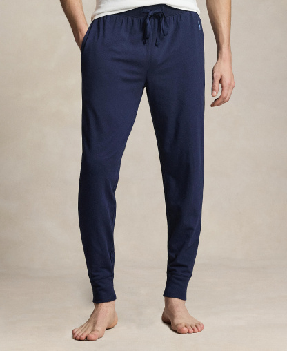 Polo Ralph Lauren Men's Regular-Fit Pajama Joggers - Cruise Navy/Harbor Island Blue