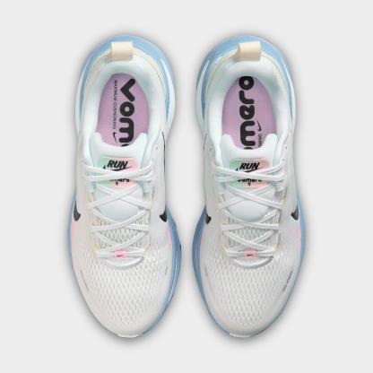 Women's Nithtke Vomero 18 Running Shoes - Part 1 - White/Work Blue/Barely Green/Midnight Navy - Top view