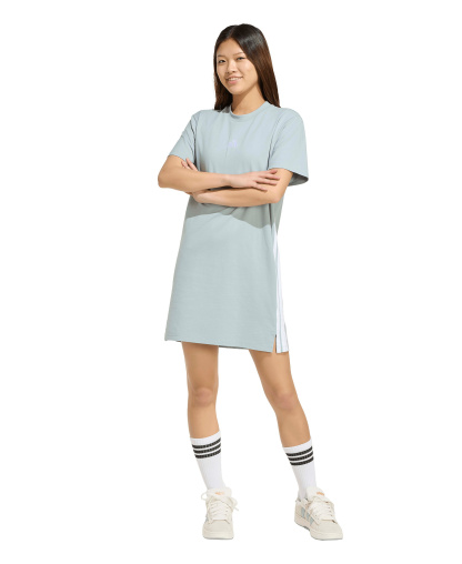 adidas Women's 3-Stripes Crewneck T-Shirt Dress - Wonder Sage