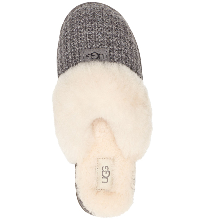 UGG® Women's Cozy Faux-Shearling Round Toe Slippers - Charcoal