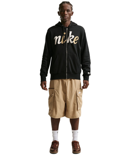 Nike Men's Fleece Full-Zip Sweatshirt - Black/ Sail