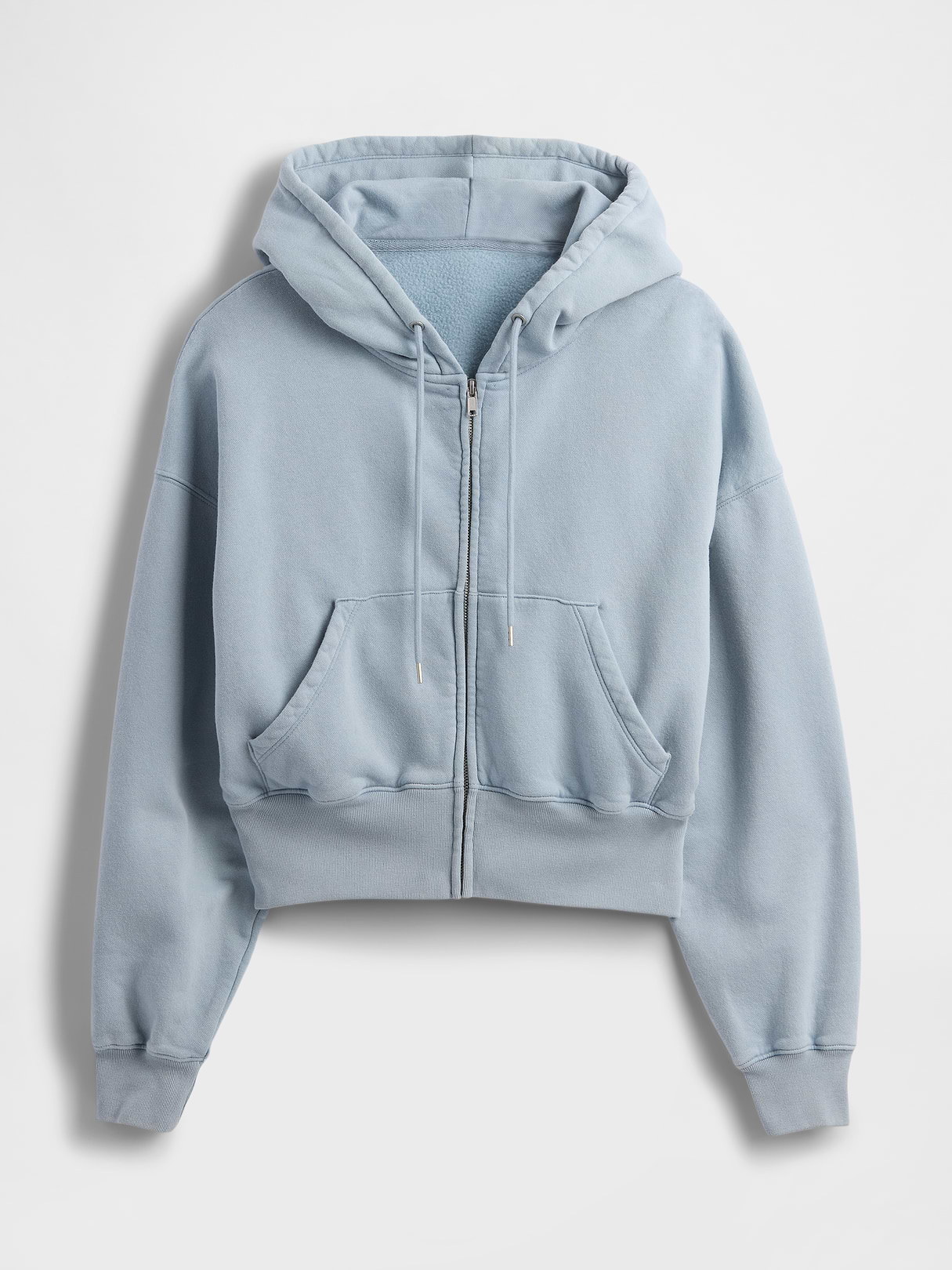 VintageSoft Wedge Zip Hoodie - New england sky blue