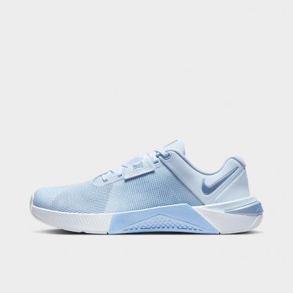 Women's Nithtke Metcon 10 Training Shoes - Hydrogen Blue/Aluminum/Football Grey/Hydrogen Blue - Left shoe facing left. Outside of the shoe.