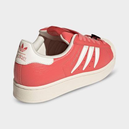 Big Kids' adidas Originals Superstar II Casual Shoes - Preloved Scarlet/Preloved Scarlet/Cream White - Back view