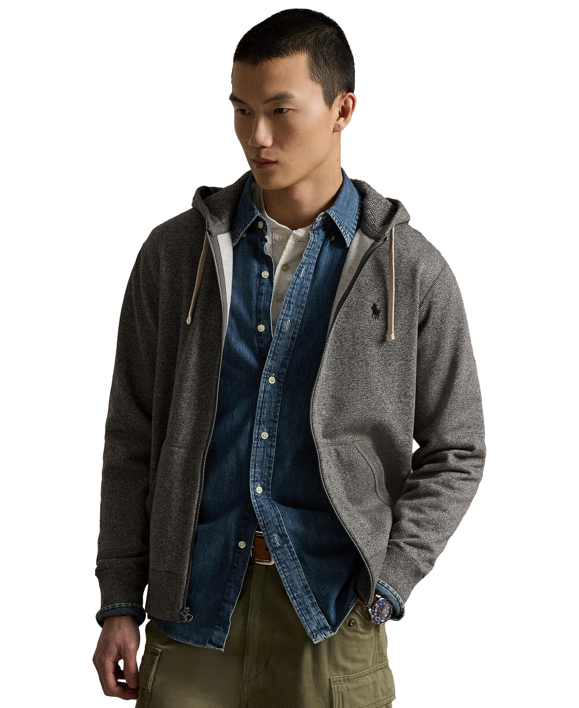 Polo Ralph Lauren Men's Signature Fleece Hoodie - Ash Grey Heather