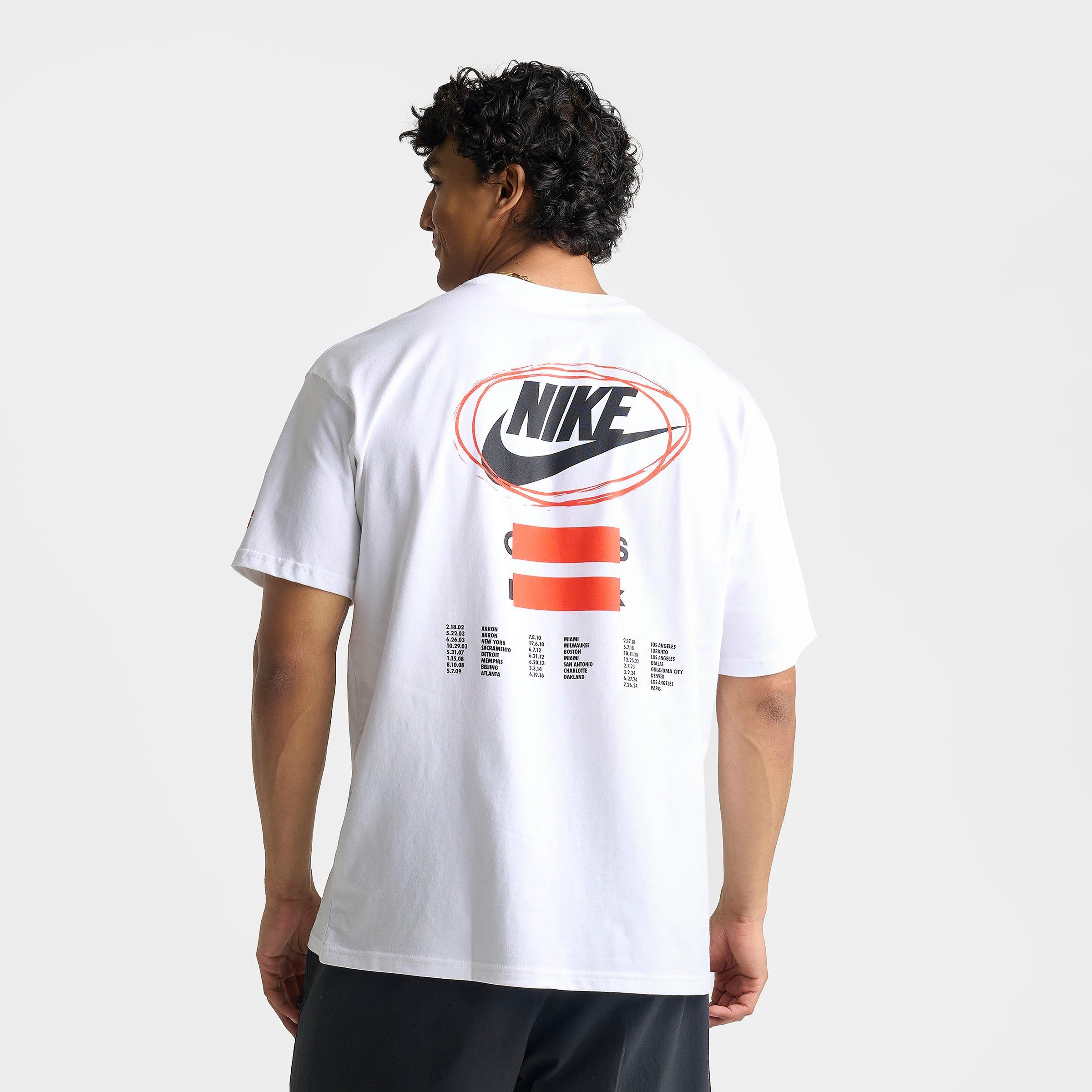 Men's Nithtke LeBron Shoe Bag Graphic Basketball T-Shirt - White