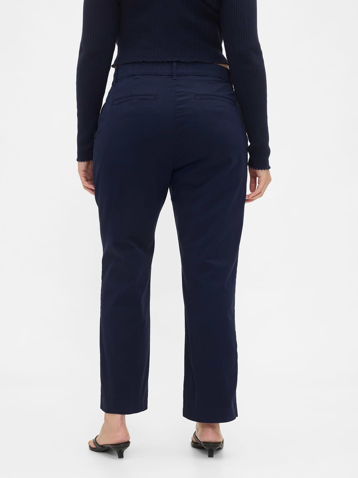 Mid Rise Khakis - Navy blue night