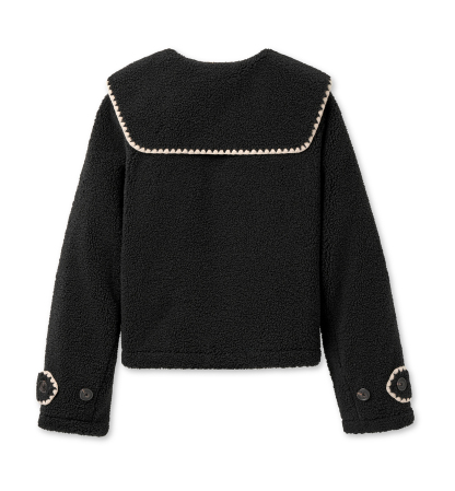 UGG Women's Nikia Relaxed-Fit Collared Neck Jacket - Black