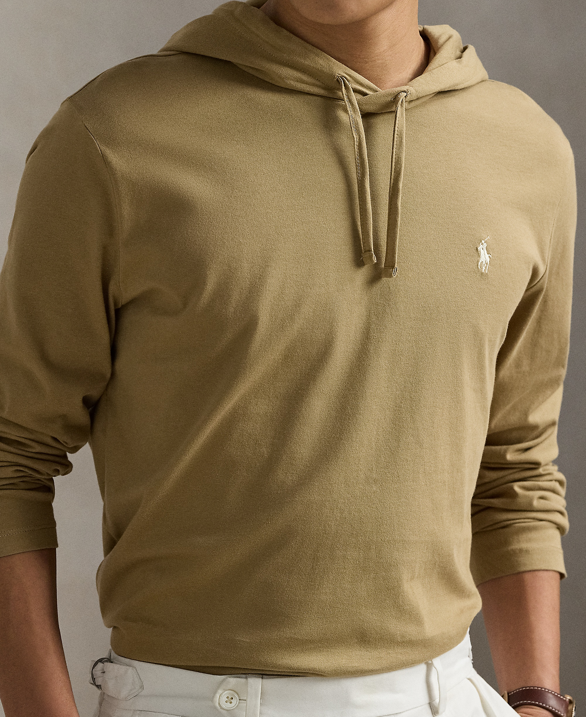 Polo Ralph Lauren Men's Hooded Jersey - Cafe Tan