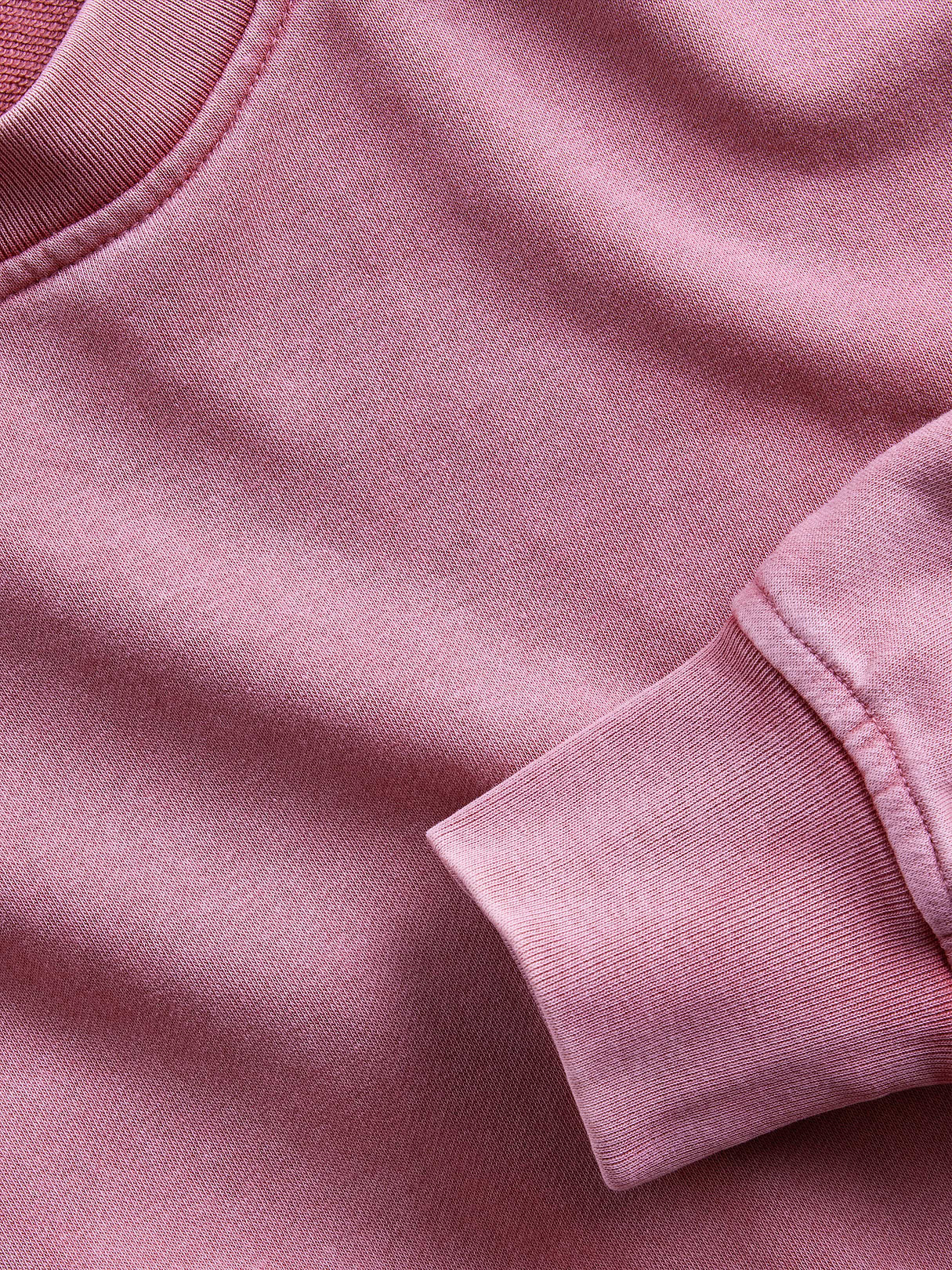 VintageSoft Terry Oversized Wedge Side-Slit Sweatshirt - Dahlia pink