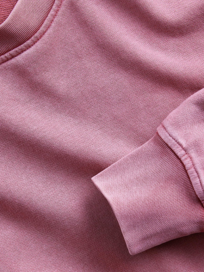 VintageSoft Terry Oversized Wedge Side-Slit Sweatshirt - Dahlia pink