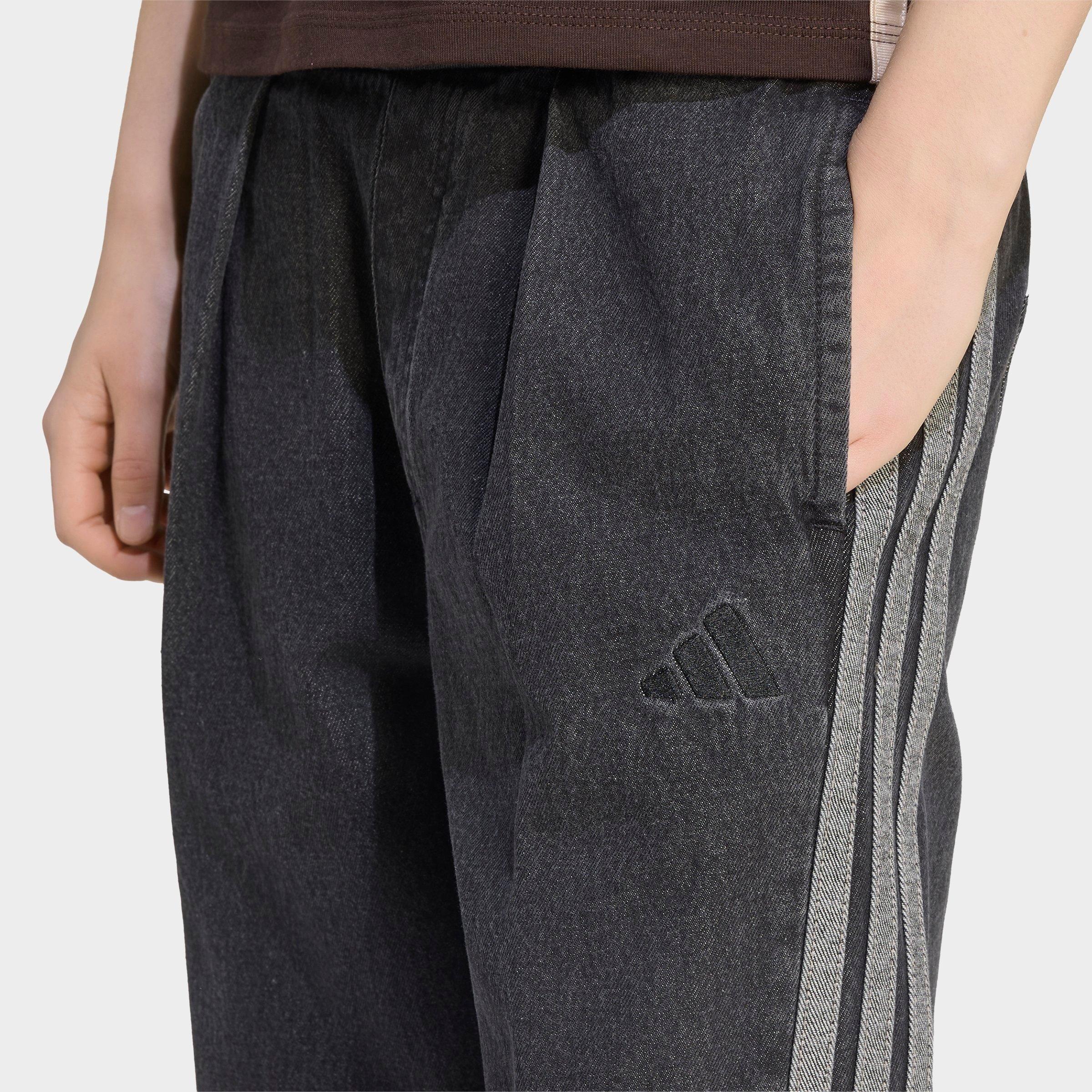 Women's adidas Originals Stadium Washed Loose Denim Pants - Black