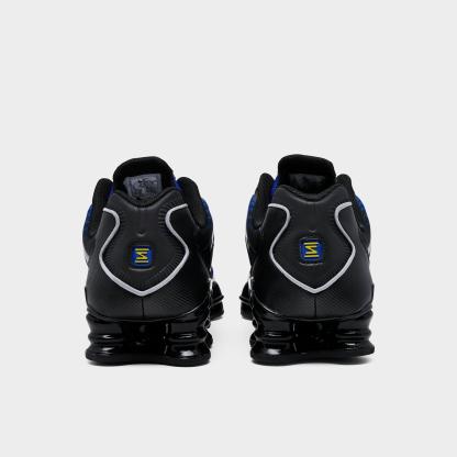 Men's Nithtke Shox TL Casual Shoes - Part 2 - Black/Metallic Silver/Lyon Blue/Varsity Maize - Back view
