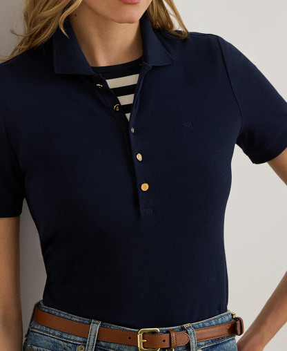 Lauren Ralph Lauren Piqué Polo Shirt - Lauren Navy