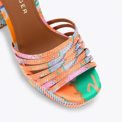 Kurt Geiger London Pierra Ankle Tie Platform Heel - Multi Colored - view 5