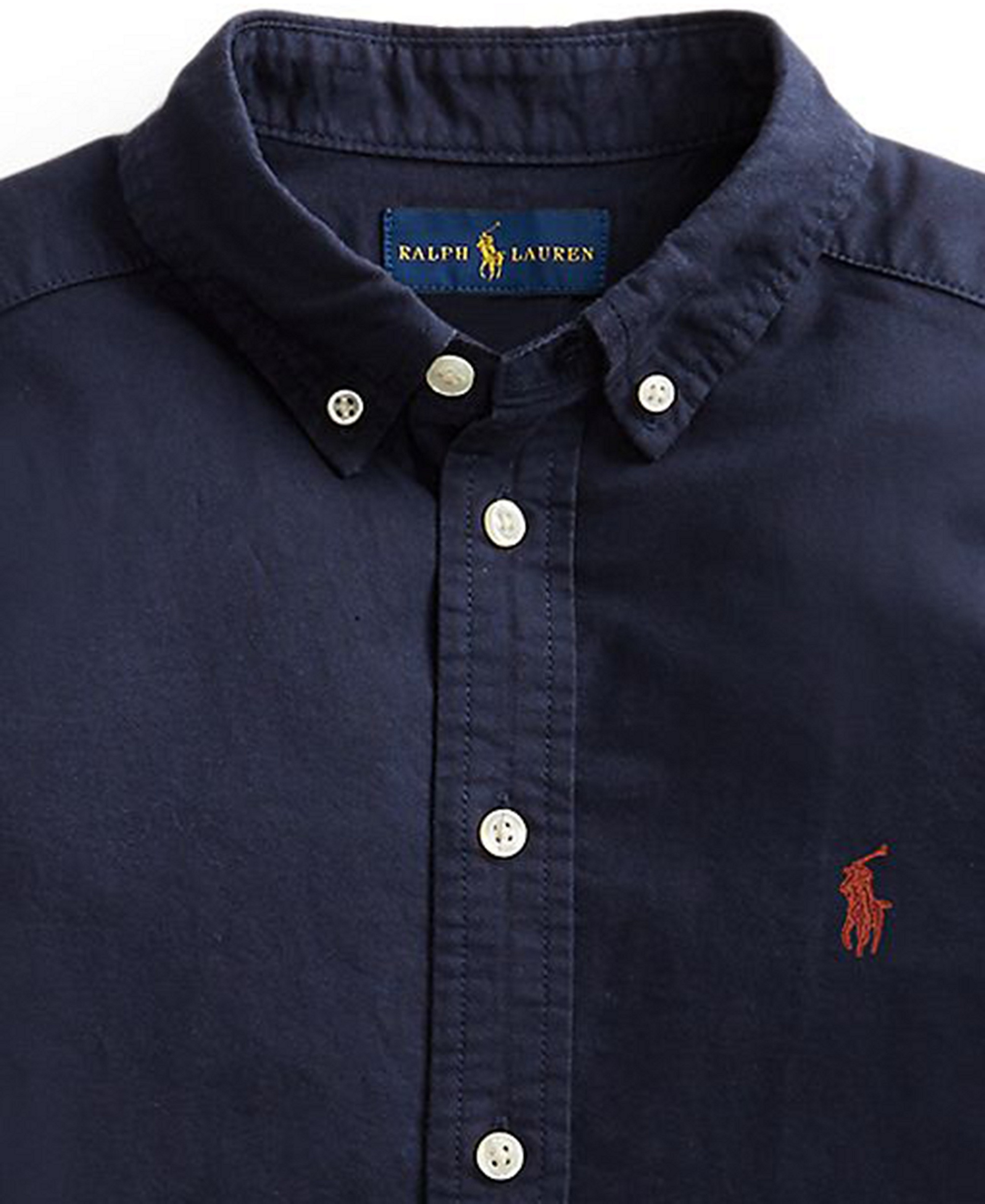 Polo Ralph Lauren Big Boys Garment-Dyed Cotton Oxford Shirt - Rl Navy