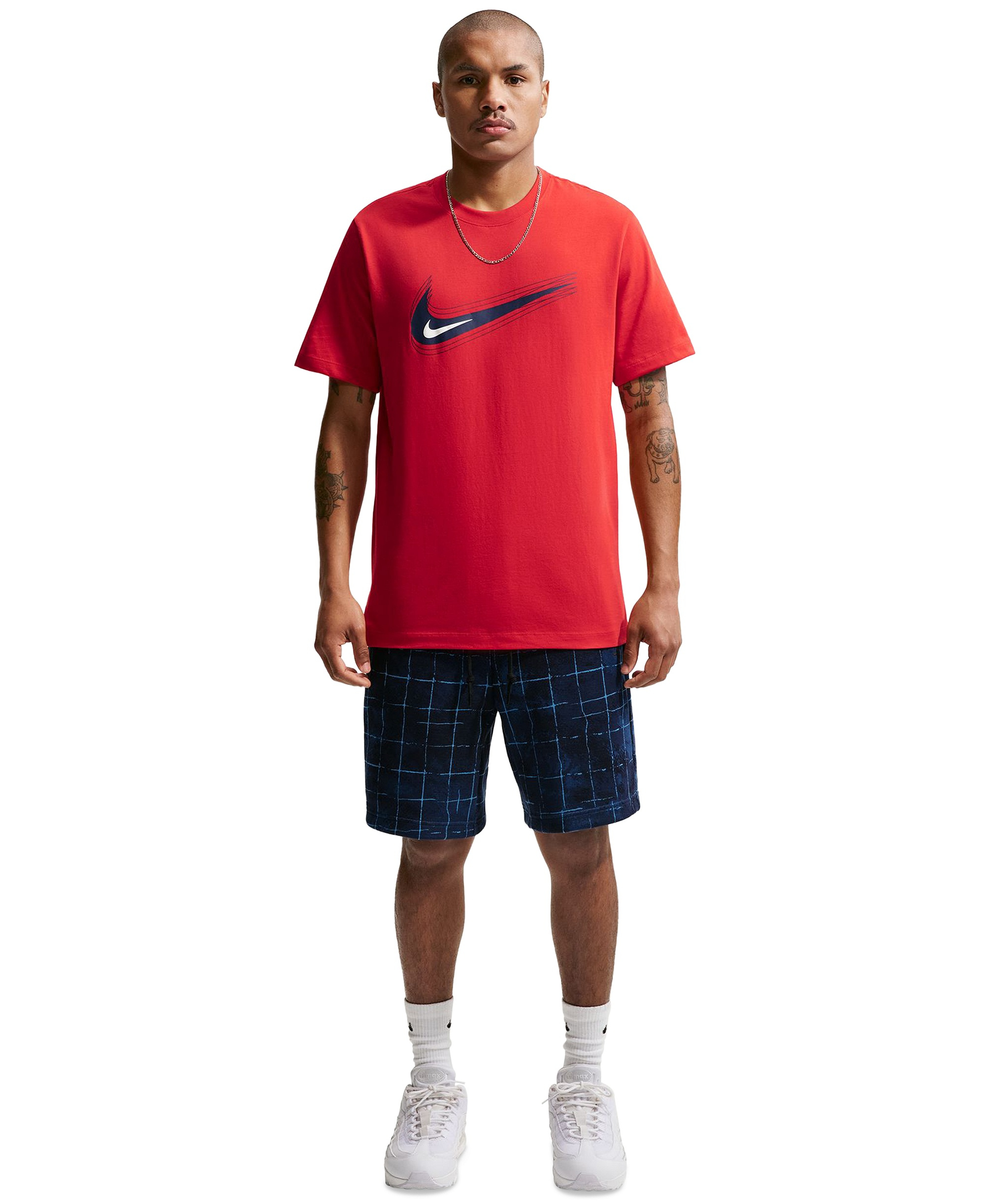 Nike Men's Swoosh Logo Crewneck T-Shirt - University Red
