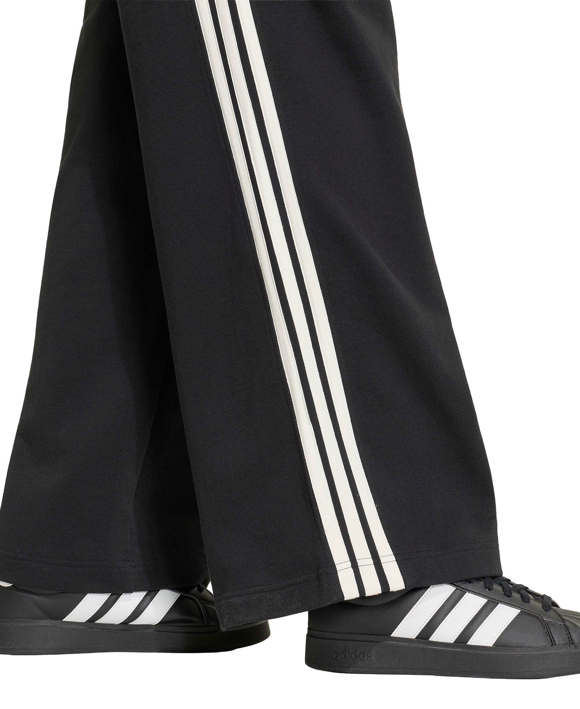 adidas Women's 3-Stripes Wide Pants - Black/Off White