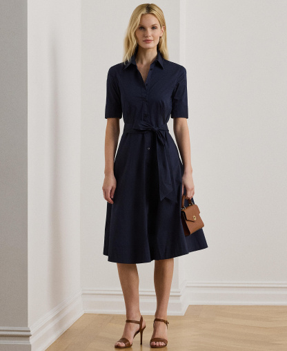 Lauren Ralph Lauren Women's Cotton Shirtdress - Lauren Navy