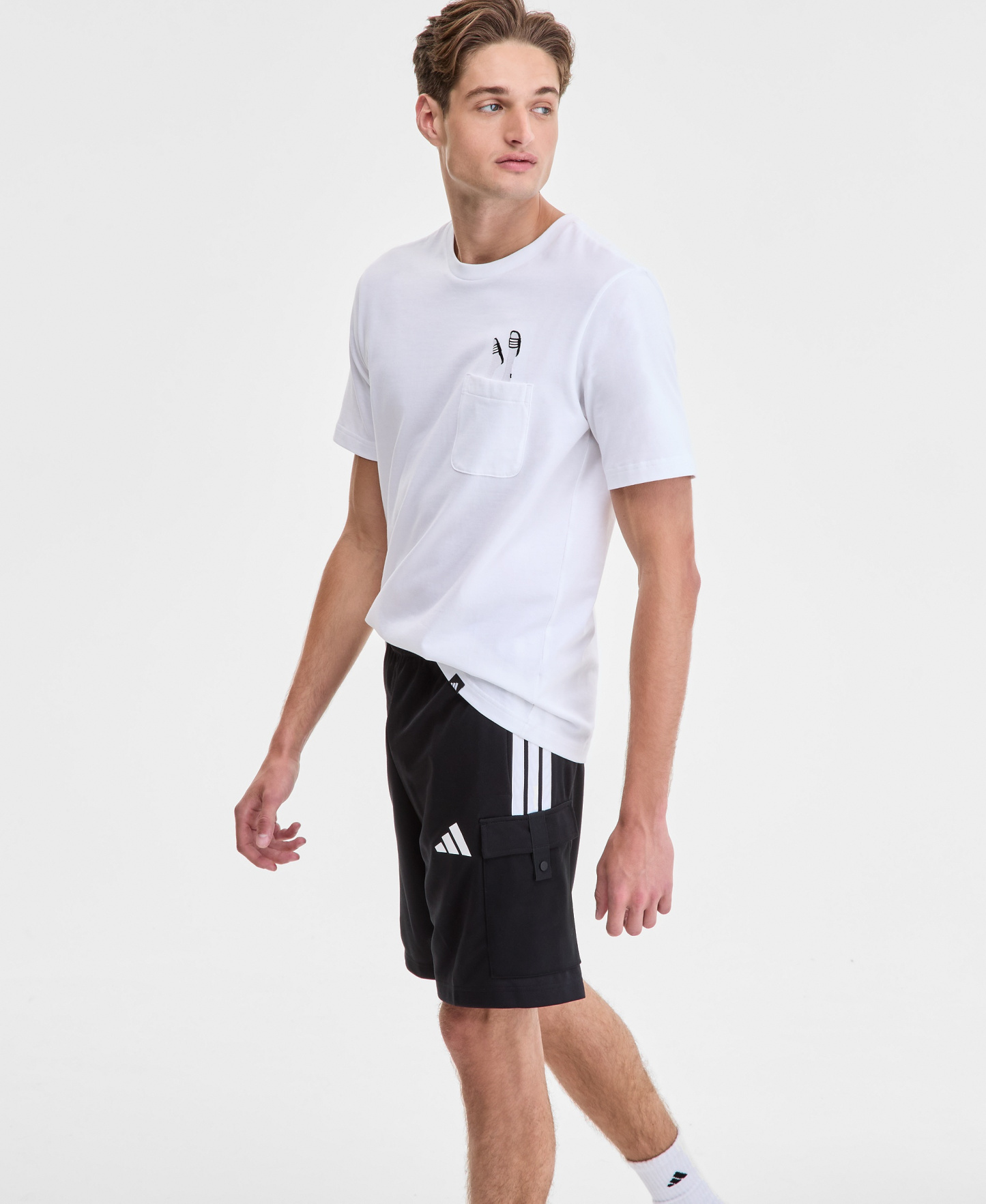 adidas Men's House Tiro Cargo Shorts - Black/wht
