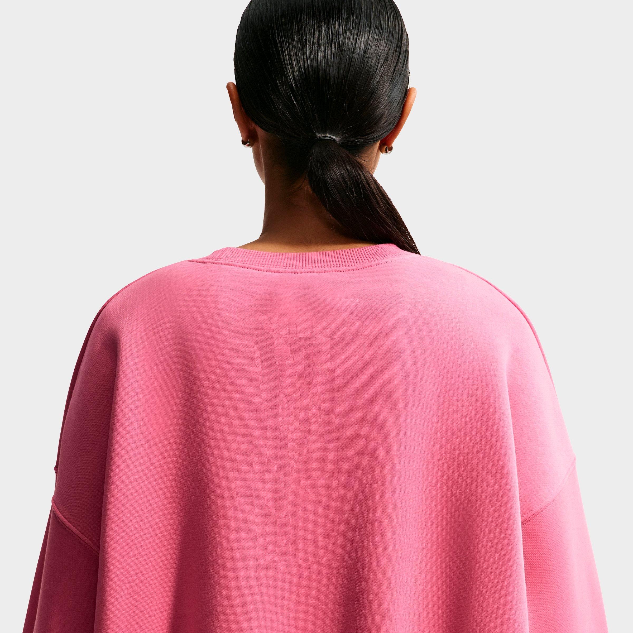 Women's Nithtke Sportswear Phoenix Fleece Over-Oversized Crewneck Sweatshirt - Peony/Sail