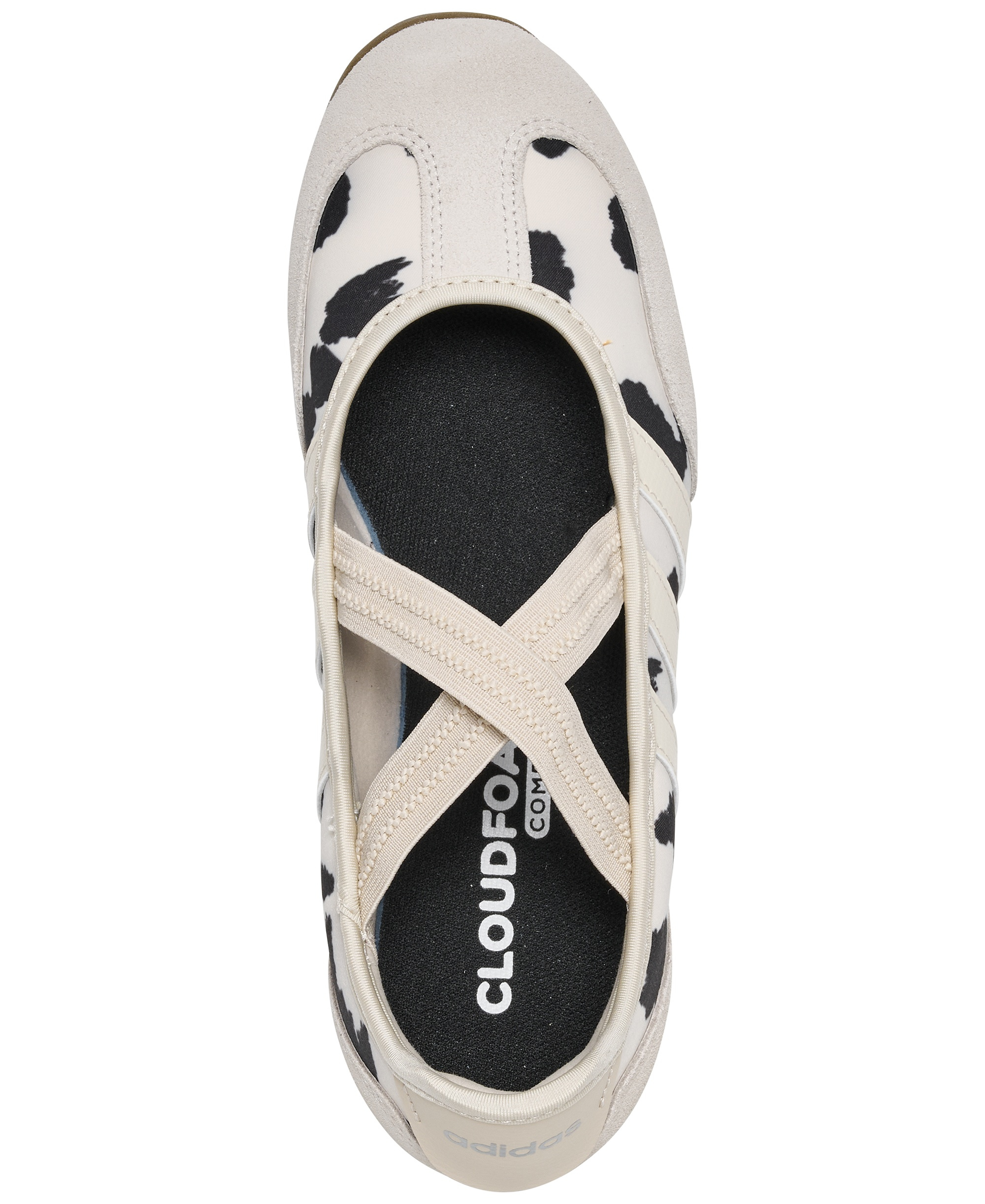adidas Women's Barreda Mary Jane Cow Print Sneakers from Finish Line - White, Crystal Linen
