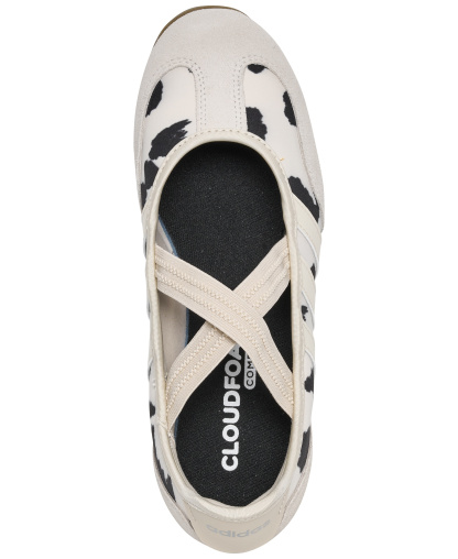 adidas Women's Barreda Mary Jane Cow Print Sneakers from Finish Line - White, Crystal Linen