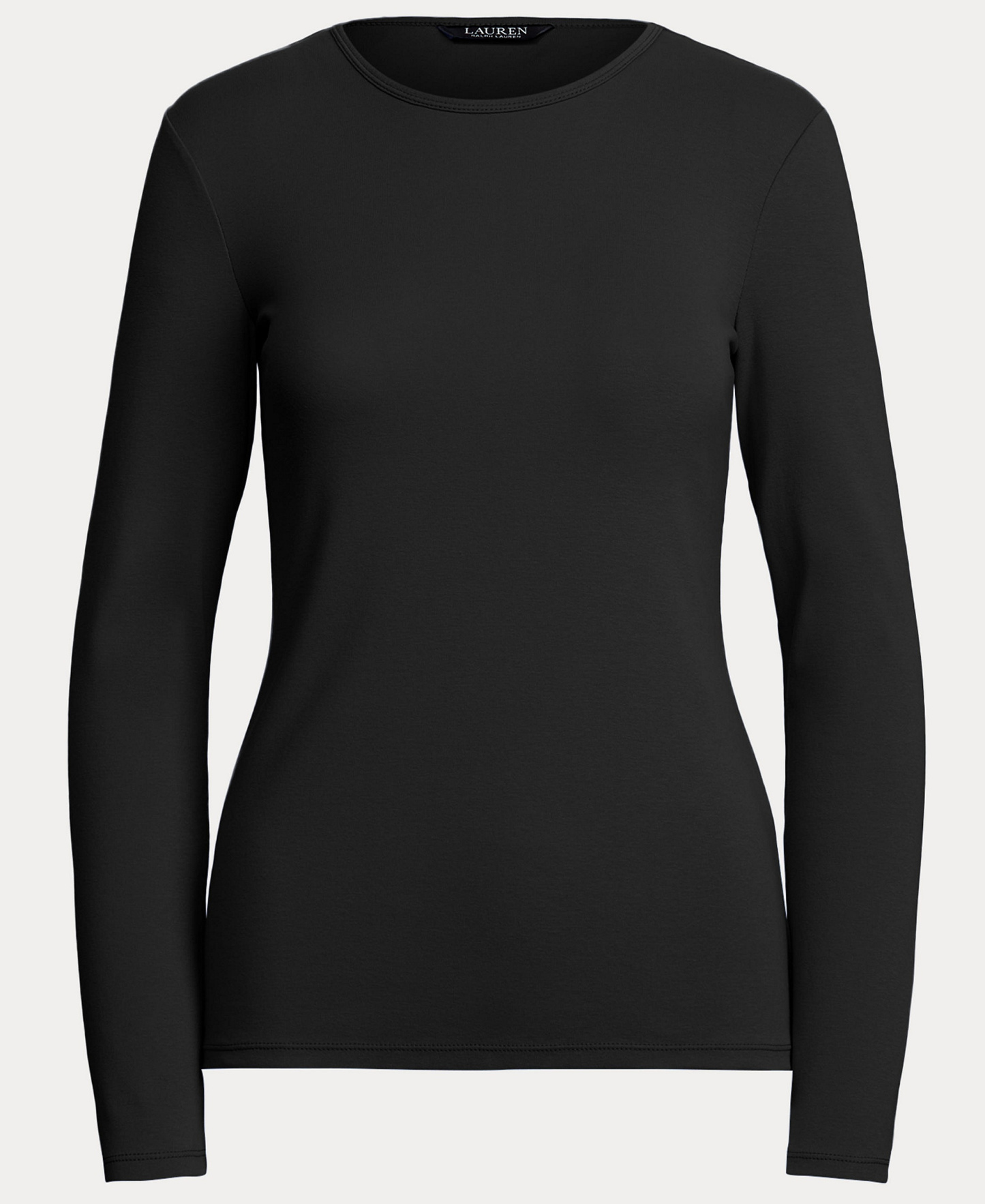 Lauren Ralph Lauren Cotton-Blend Long-Sleeve Top - Polo Black