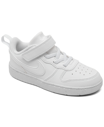 Nike Toddler Court Borough Low Recraft Adjustable Strap Casual Sneakers from Finish Line - White