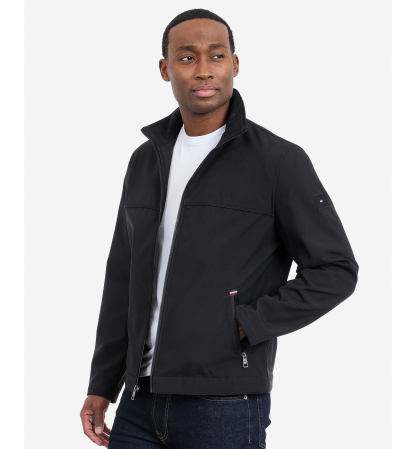 Tommy Hilfiger Men's Softshell Hipster Long-Sleeve Jacket - Black