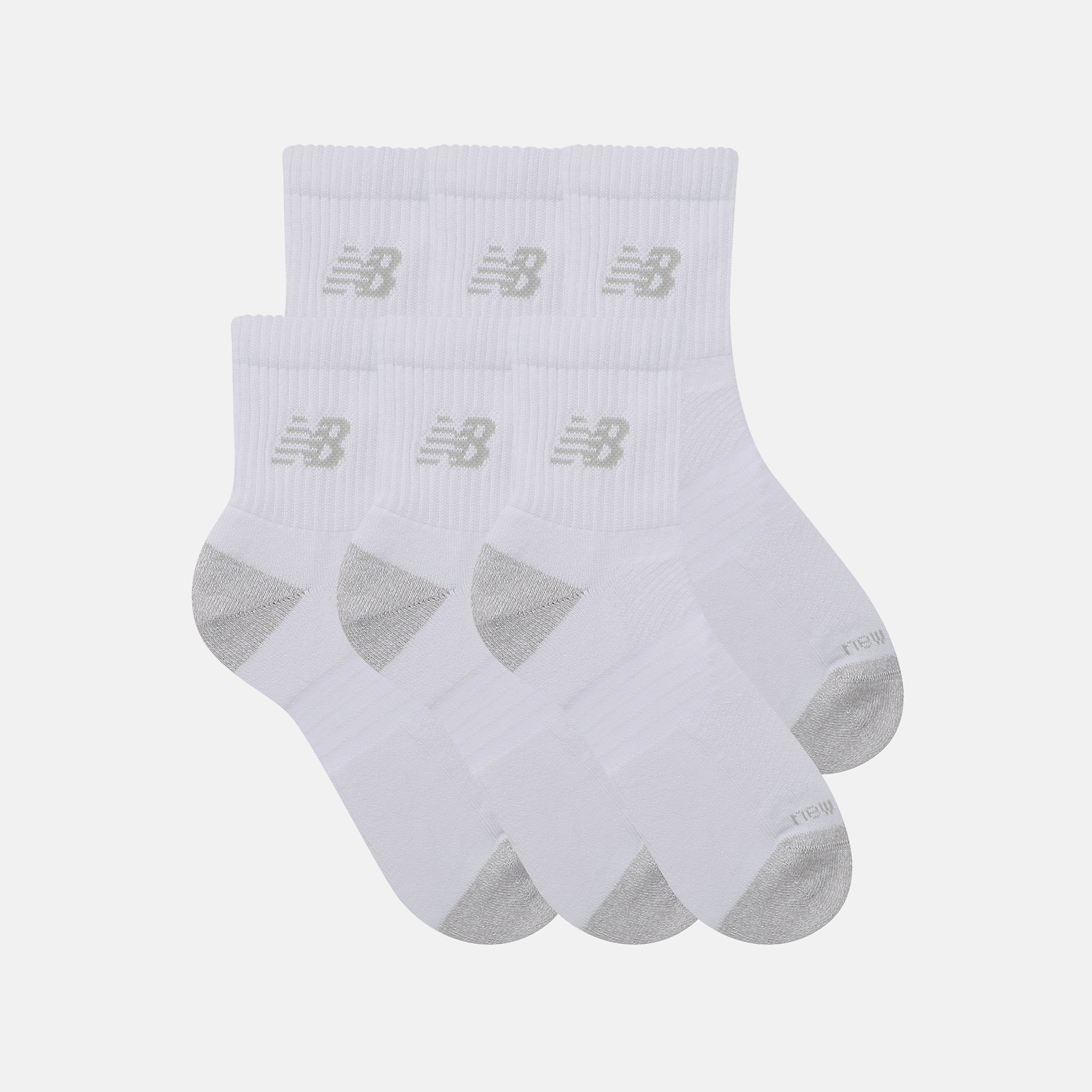 New Balance Active QTR Socks 6 Pack, LAS65202WT