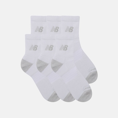 New Balance Active QTR Socks 6 Pack, LAS65202WT