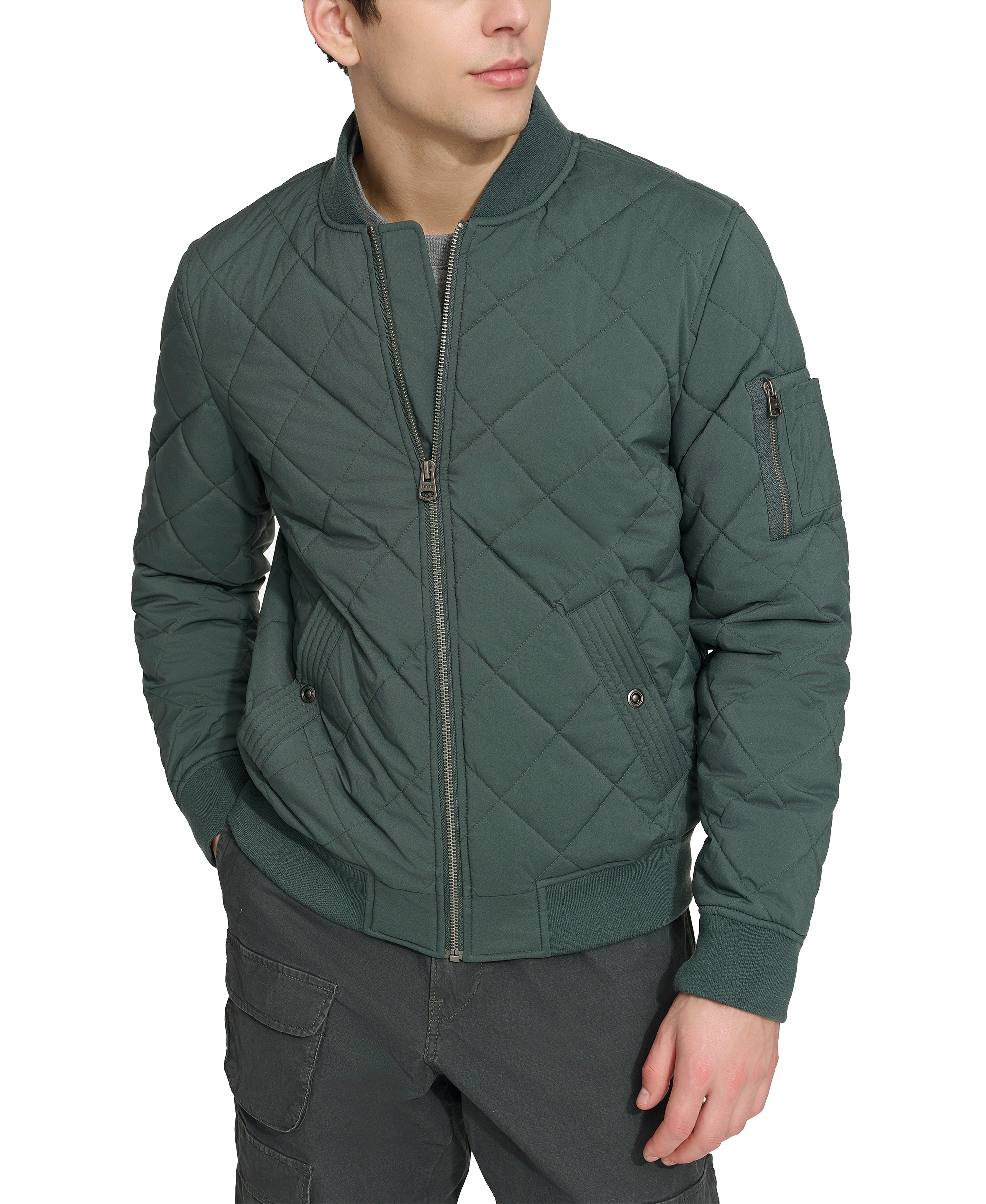 Levi's Men's Quilted Fashion Bomber Jacket - Urban Chic Blue